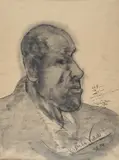 Idiot in confinement by Lorenzo Viani, 1934, Signature and date lower right; signature, offered Dec 2025