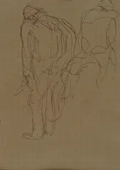 Soldier and figure by Lorenzo Viani, Ink on paper, offered Dec 2025