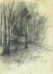 The farmhouses by Achille Lega, 1921, offered Dec 2025