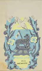 Gino Severini, To Francoise, 1931, Signature bottom right. Authentication on photo by Gina Severini Franchina.