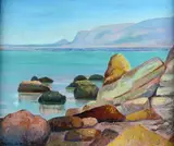 Giovanni Varvaro, Rocks, 1933, Signature and date lower left.
