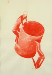 Roberto Barni, Untitled, Initials at bottom right.