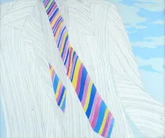 Shirt, Tie, Sky by Umberto Buscioni, 1966, On the back: signature, offered Dec 2025