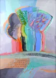 Calman Shemi, Composition, 1987, Signature and date lower left.