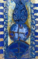 Bruno Ceccobelli, Untitled, Author's authentication on photo.