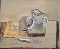 Valerio Adami, Random objects, still life, 1956