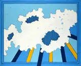 The big cloud by Tano Festa, 1966, On the reverse: stamp Galleria La Salita, offered Dec 2025