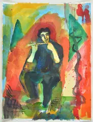 Sandro Chia, Flutist figure