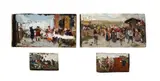 Raffaello Sorbi, Four small paintings, A) Village festival