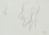 Henry de Toulouse Lautrec, Caricature profile, Author's mark lower right. (L.