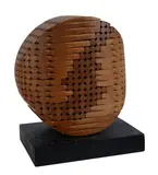 Gabriele Perugini, Untitled, Wooden sculpture. Signed and dedicated under the base.