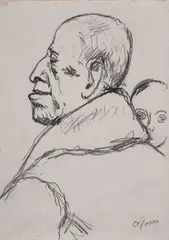 Portrait of Giuliotti by Ottone Rosai, The work is accompanied by the authentication of Professor Giovanni Faccenda, offered Oct 2025
