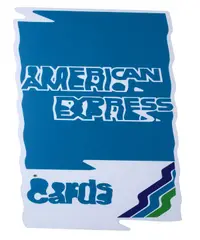 Raymond Hains, American Express, 1987, On the back: signature; label with work data.