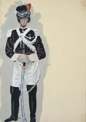 The soldier by Gino Severini, 1936, Initials at bottom center. Authentication by Gina Severini dated, offered Oct 2025