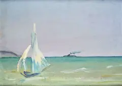 Osvaldo Licini, Marina, 1925, Authentication by Nanny Hellstrom Licini