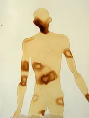 Antony Gormley, Lost Subject (Mensch), 1996, On the back: signature