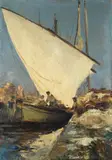 Ferruccio Rontini, Le Vele - Livorno, Sul verso: cartiglio manoscritto con firma e titolo.