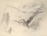 Piero Guccione, Da Friedrich, Un uomo e una donna davanti alla luna, 1984