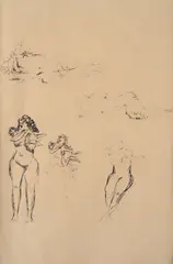 Lucio Fontana, Figure, 1930, Sul verso: timbro Galleria del Milione