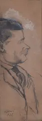 Profilo by Ottone Rosai, The work is accompanied by the authentication of Professor Giovanni Faccenda, offered Jul 2025