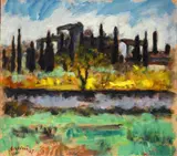 Ardengo Soffici, Landscape in Poggio a Caiano