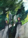 Massimo Giannoni, The gate, 1982, On the back: signature and date.