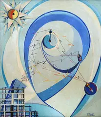 Tullio Crali, Composition, Signature lower right.