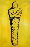 Maurizio Cannavacciuolo, Synthetic Mummy, 1987, On the back: signature