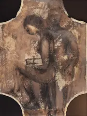 Figure by Bruno Ceccobelli, Author's authentication on photo., offered Jul 2025