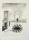 Temple of the Sun by Giorgio de Chirico, 1969, Signature lower right; edition lower left. Artist's dry stamp. Bibliography:, offered May 2025