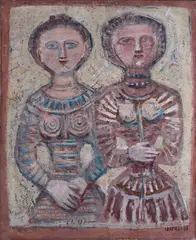 Massimo Campigli, Due figure, 1958