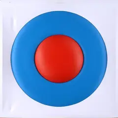 Introjection 1 blue 1 red circle by Samuele Ventanni, On the back: signature, offered May 2025