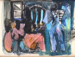 Claudio Cintoli, Untitled, 1960, Signature and date lower right. Authentication by Vittorio Cintoli on photo.