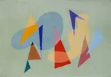 Carla Prina, Composition, 1952, On the back: signature and date.