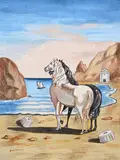 Giorgio de Chirico, Horses on the Tyrrhenian Sea shore