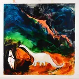 Untitled by Mario Schifano, 1993, On the back: signature. Provenance: Galleria Basile, offered May 2025