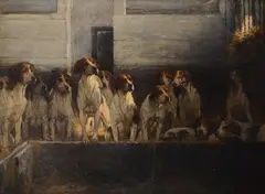 Kennel by Evaristo Cappelli, 1911, Signature and date lower right., offered May 2025