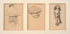 Luigi Michelacci, Three studies, Three signed drawings. On the back: label and stamps Luigi Michelacci Centenary Exhibition