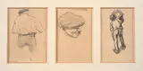 Luigi Michelacci, Three studies, Three signed drawings. On the back: label and stamps Luigi Michelacci Centenary Exhibition