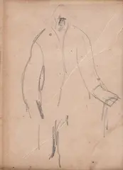 Figure by Lorenzo Viani, Pencil on paper, offered May 2025