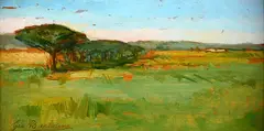 Landscape by Giovanni Bartolena, offered May 2025