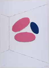 Pino Pinelli, Untitled, Signature lower right; edition lower left. Manuela Allegrini Editore dry stamp