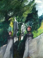 Massimo Giannoni, The gate, 1982, On the back: signature and date.