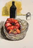 Still life by Renato Guttuso, Signature lower right. Author's authentication on photo., offered Apr 2025