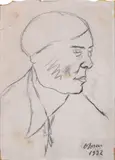 Portrait by Ottone Rosai, 1932, Signature and date lower right. The work is accompanied by the authentication of Professor Giovanni Faccenda, offered Apr 2025