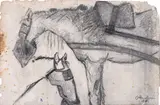 Horses by Ottone Rosai, 1918, Signature and date lower right. The work is accompanied by the authentication of Professor Giovanni Faccenda, offered Apr 2025
