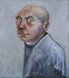 Ottone Rosai, Portrait, 1953, On the back: label and stamps Eredità Rosai; label and stamp Galleria Santacroce