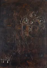 Gianni Dova, Forest, On the reverse: label Galleria d'Arte Bologna