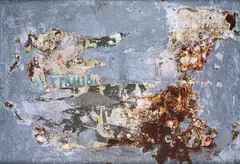 Raymond Hains, Untitled, 1986, On the back: signature and date. Provenance: Total Art Center of Domus Janis by Sareco and Diego Strazzer. CDA