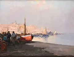 Port by Nicolas De Corsi, 1924, Signature and date lower right., offered Apr 2025